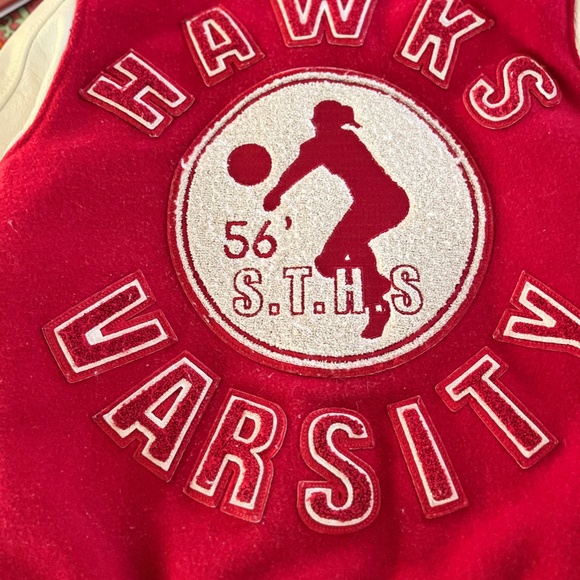 🍎Y2K TRUE RELIGION  Apple Red Varsity jacket (SIZE S-M) Y2K - Picture 8 of 12